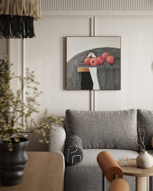 Эта маленькая кухня - гостиная очень атмосферная и уютная. 04