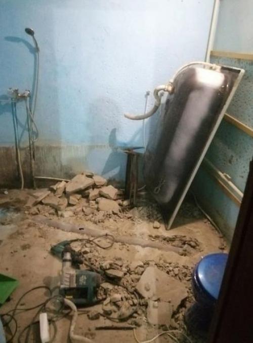 Процесс ремонта. Ванной комнаты. 02