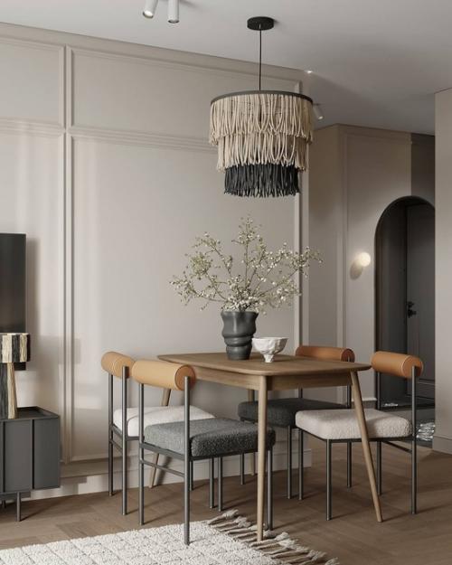 Эта маленькая кухня - гостиная очень атмосферная и уютная. 06