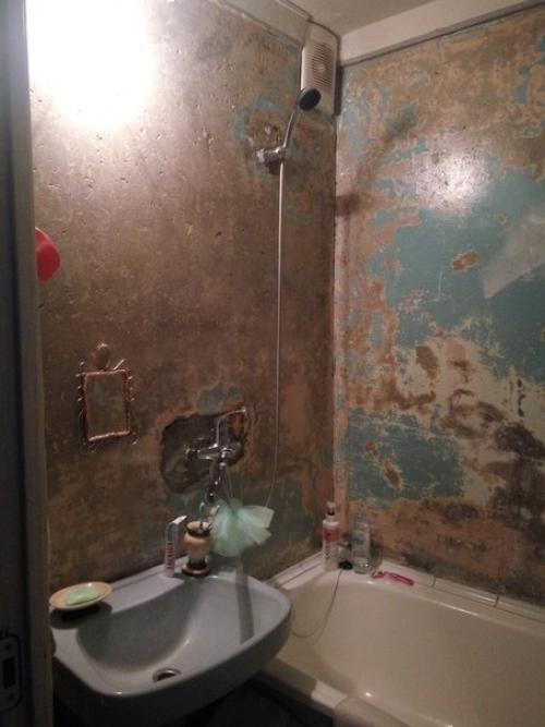 Делали ремонт с мужем в ванной. 02