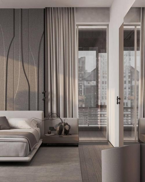 Интерьер спальни в проекте ЖК Крестовский de Lux. 03