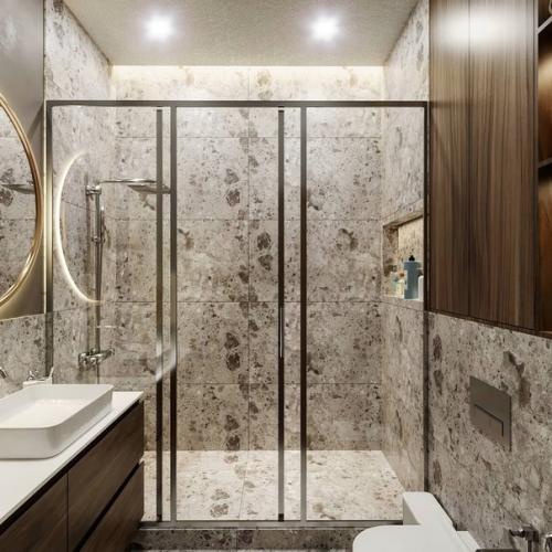 Ванная комната.  Шикарный интерьер, в котором продумана каждая мелочь. 08