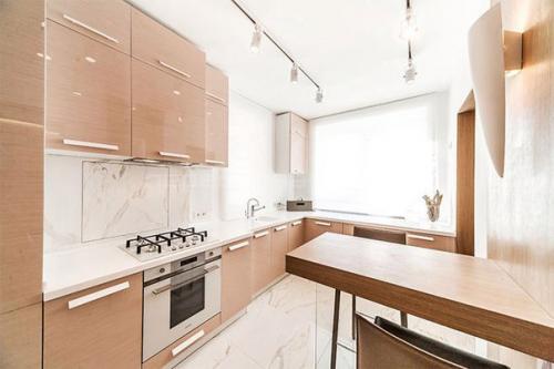 Дизайн кухни в коричневых тонах. 04