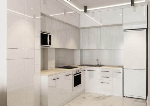 Дизайн кухни - гостиной 20 кв. 02