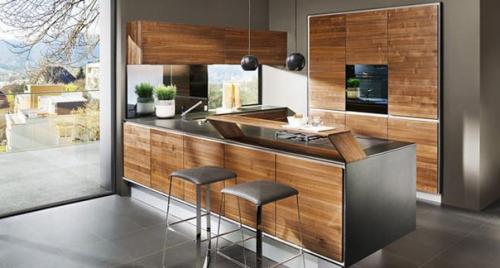 Дизайн кухни в коричневых тонах. 07