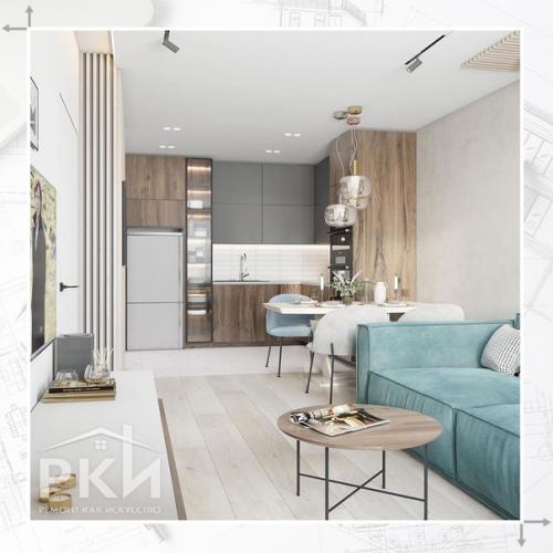 Полноценная однушка.  Спальное место отгорожено. 01