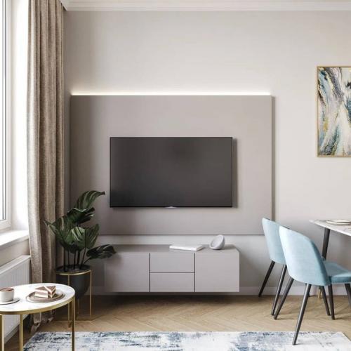 Светлый и стильный интерьер квартиры с яркими акцентами. 08