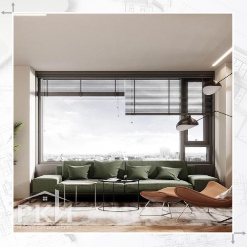 Дизайн - проект кухни - гостиной, площадью 29 кв. 06