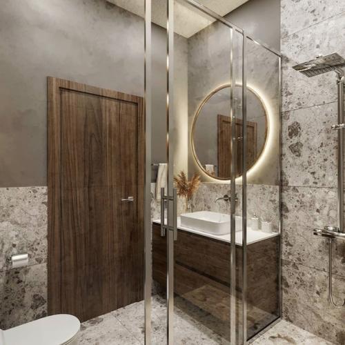 Ванная комната.  Шикарный интерьер, в котором продумана каждая мелочь. 04