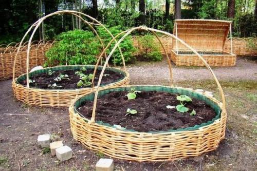 Для оформления клумб на участке можно купить готовые бордюры; они бывают самыми разными, часто из пластика и ярких цветов. 03