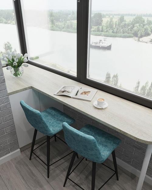 Балкон при кухне - гостиной с красивым видом. 03