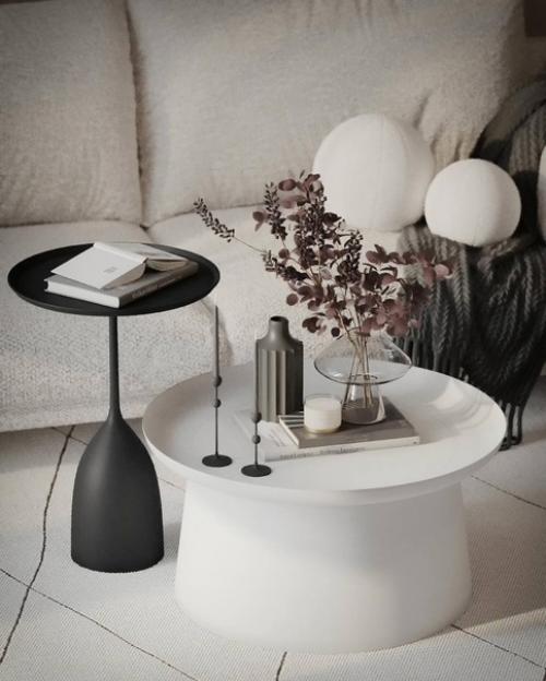 Интерьер лаконичной прихожей и кухни - гостиной площадью 26 квадратных метров в светлом исполнении. 04