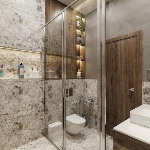 Ванная комната.  Шикарный интерьер, в котором продумана каждая мелочь. 05