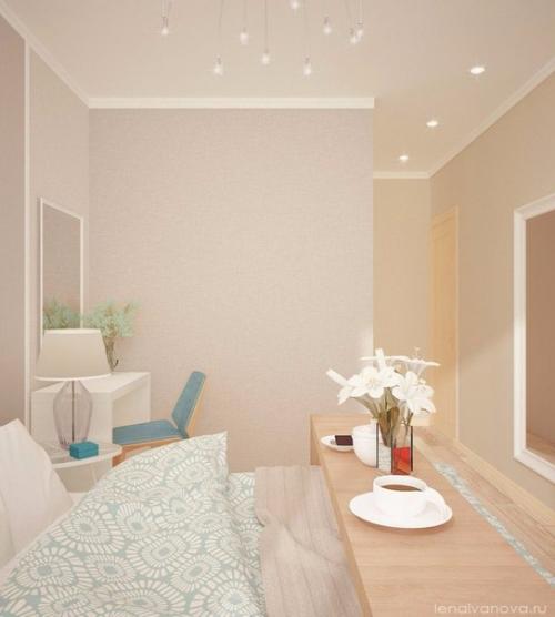 Нежная спальня с мебелью и аксессуарами из икеи. 01