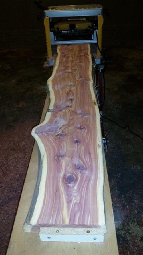 Необычная_мебель.  Столешница из дерева и бетона своими руками. 07