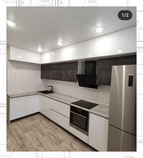 Мечта осуществилась.  Закончили кухню (до и после. 02