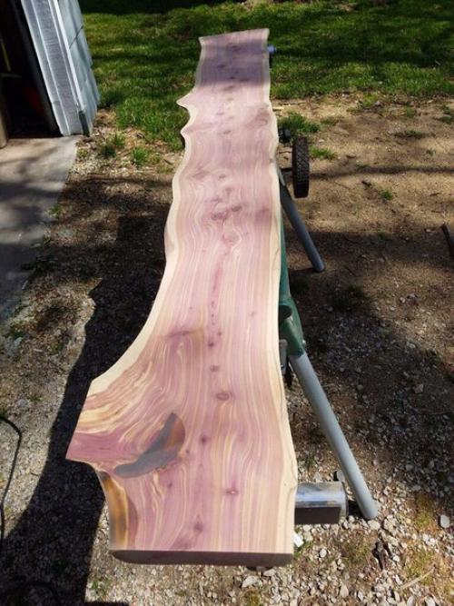 Необычная_мебель.  Столешница из дерева и бетона своими руками. 01