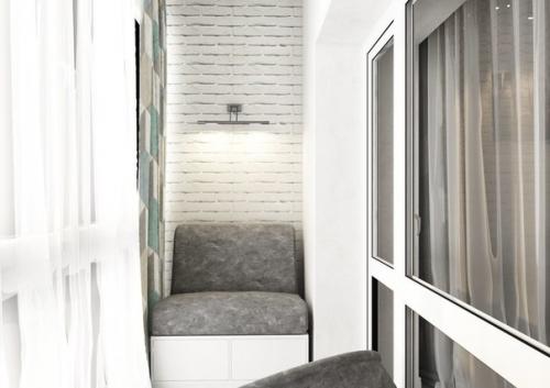 Дизайн кухни - гостиной 20 кв. 03