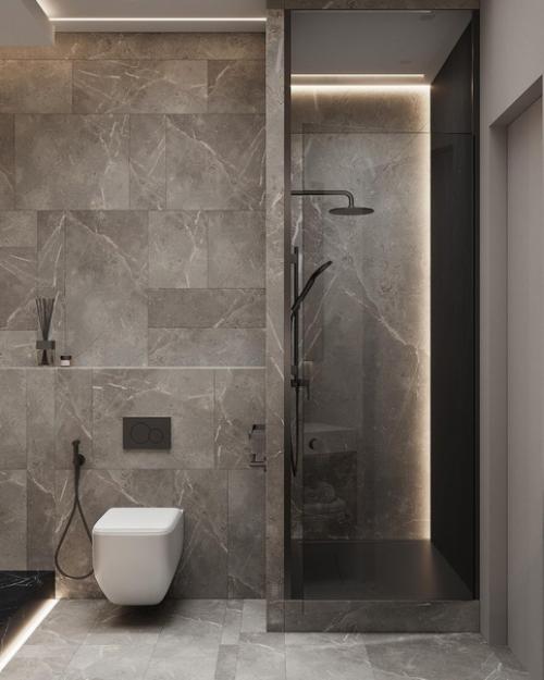 Мужской интерьер ванной комнаты. 03