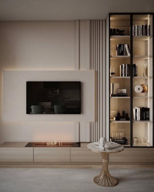 Уютный, комфортный, с приятным сочетанием цветов интерьер кухни - гостиной. 03