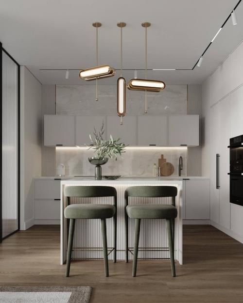 Интерьер просторной квартиры в светлых тонах. 02