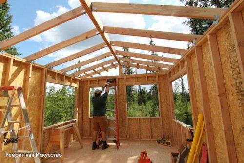 Висячие стропила: разновидности, монтаж. 04 Висячие стропила: разновидности, монтаж. 04