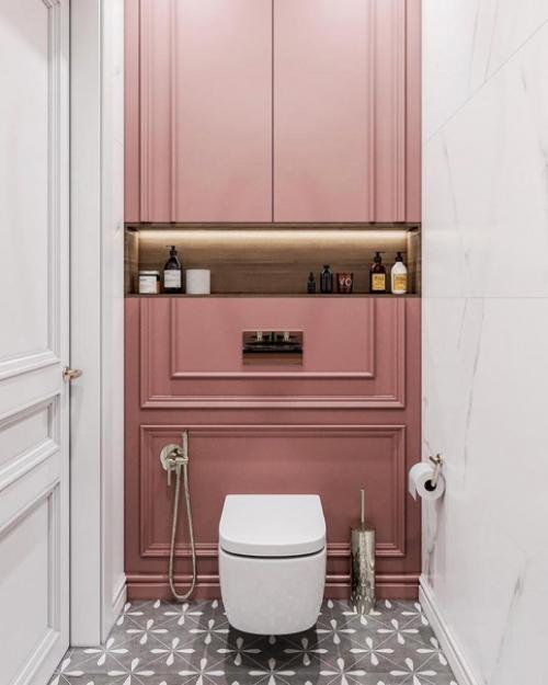 Стильный дизайн - проект небольшого санузла. 01