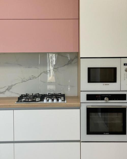 Красивая и нежная кухня после монтажа. 02