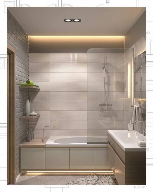 Визуализация проекта ванной комнаты. 01