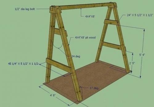 Мы делаем качели во дворе своими руками. 01
