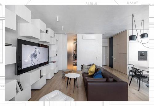 Проект двухкомнатной квартиры, площадью 62 кв. 01