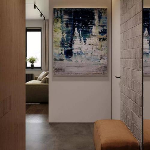 Доброе утро.  Мы начинаем с интерьера кухни - гостиной, площадью 17 кв. 08