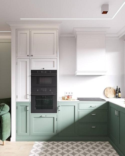 Замечательный по цветовому решению дизайн - проект кухни столовой площадью 16, 14 кв. 02