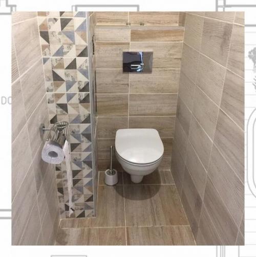 Процесс преображения обычного санузла в стильное помещение. 07