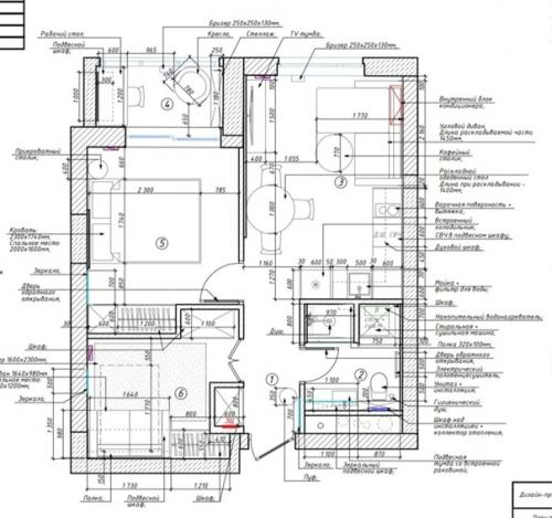 Интерьер квартиры 48 кв. 09