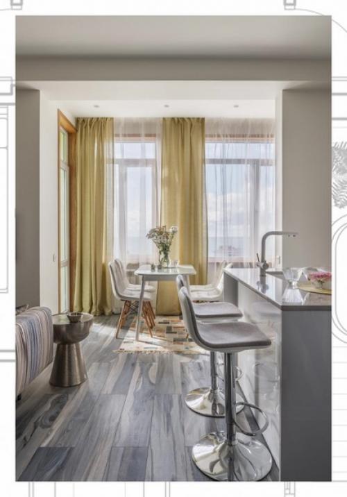 В случае если вам досталась небольшая кухня, начинайте ее Растягивать еще на этапе планировки. 04