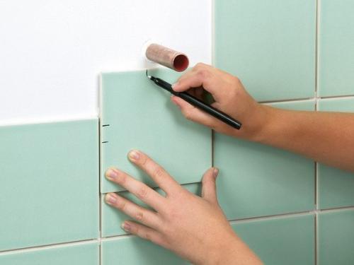 Как уложить плитку вокруг препятствий. 07 Как уложить плитку вокруг препятствий. 07