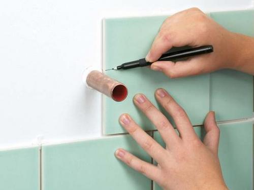 Как уложить плитку вокруг препятствий. 06 Как уложить плитку вокруг препятствий. 06