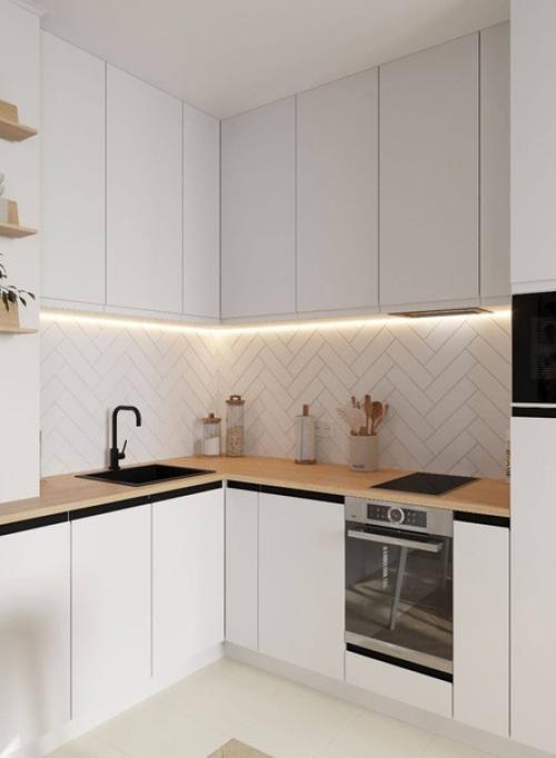 Работа с небольшими пространствами - это всегда грамотное зонирование, визуальное расширение и смекалка дизайнеров. 02