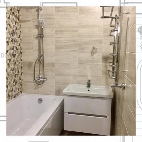 Процесс преображения обычного санузла в стильное помещение. 06