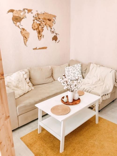 Оцените ремонт.  Сделали зонирование рейками. 05