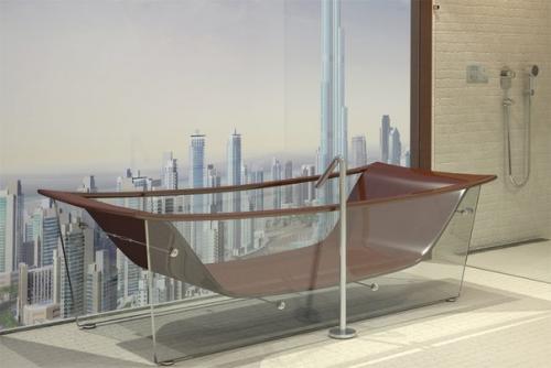 Wow - эффект в вашей ванной комнате создаст прозрачная ванна. 02