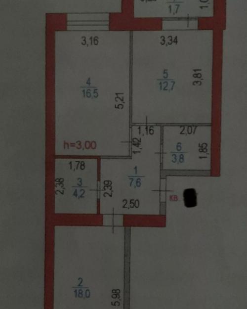 Двухкомнатная квартира, площадью 64, 5 кв. 08