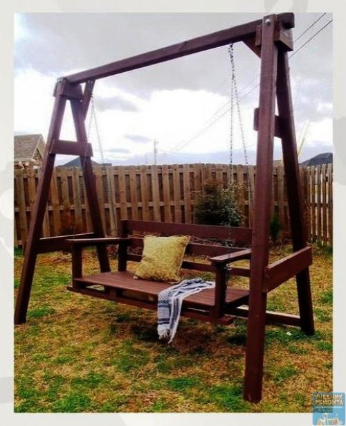 Самострой. Качели на дачу своими руками, п шаг вые ф т с чертеж м и деталями. 07