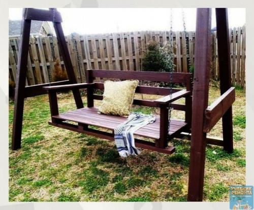 Самострой. Качели на дачу своими руками, п шаг вые ф т с чертеж м и деталями. 02