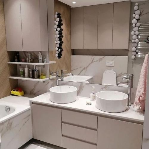 Какую столешницу и умывальник лучше для ванной комнаты выбрать? 09