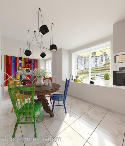 Яркий дизайн интерьера в квартире площадью 57, 9 кв. 04