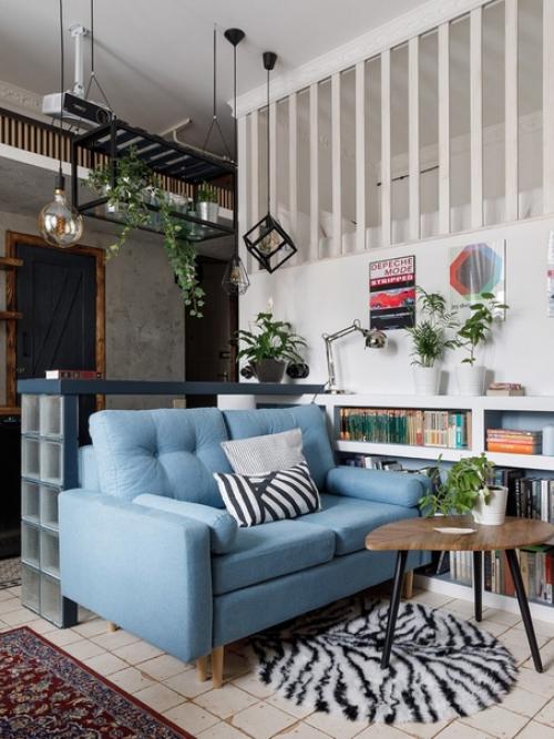 Крутая двухуровневая студия в старом фонде. 03