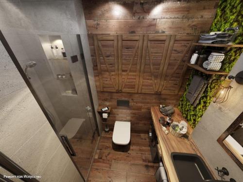 Проект квартиры 26 м в стиле лофт. 08