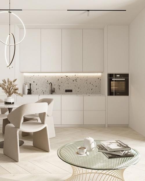 Современный интерьер квартиры с очень интересной мебелью. 01